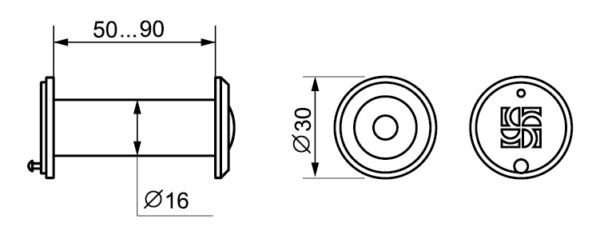 Door Viewers Peepholes With one-piece back cover D-205 - Image 2