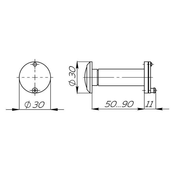 Door Viewers Peepholes With one-piece back cover D-205 - Image 2